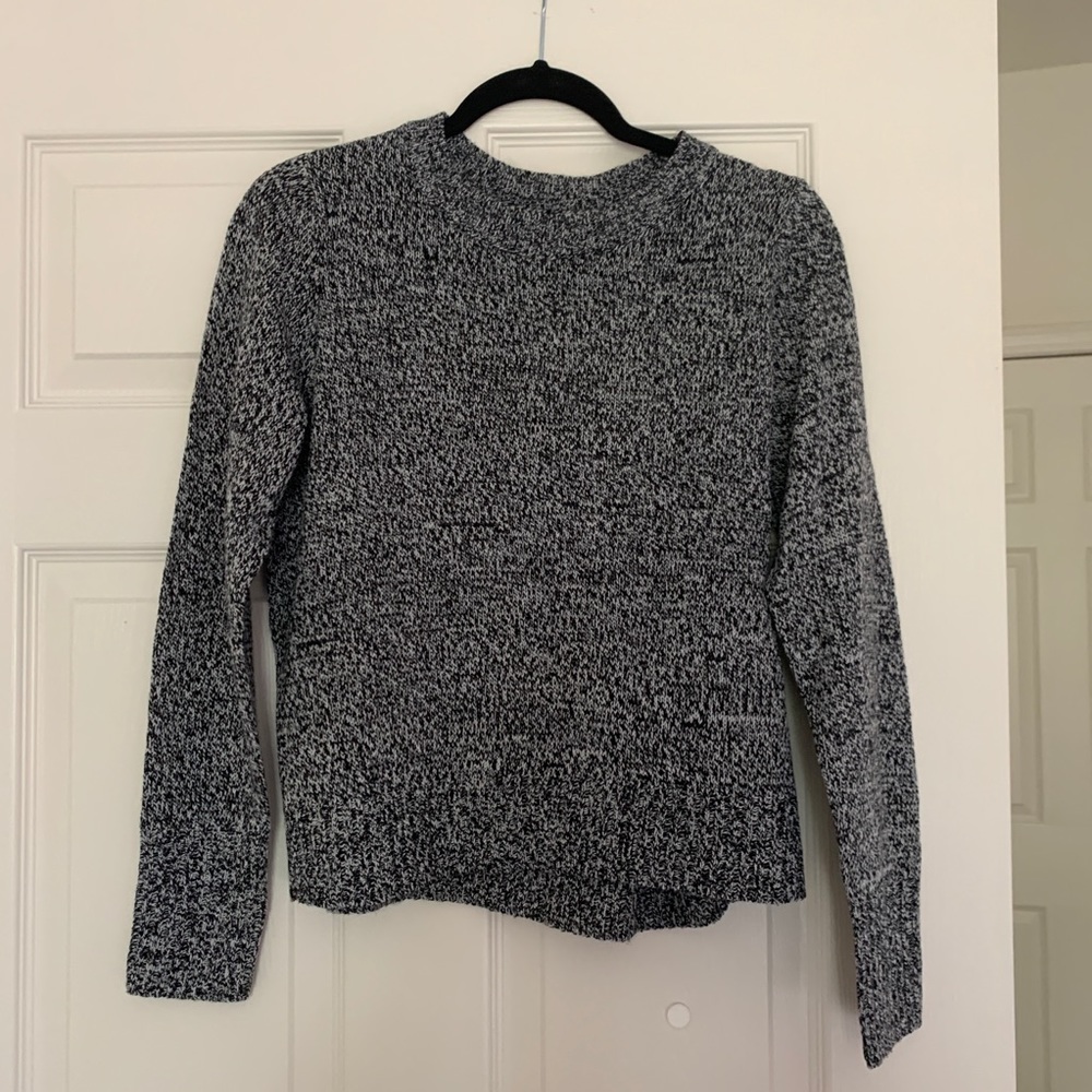 Salt & Pepper Crew Neck Cropped Jumper